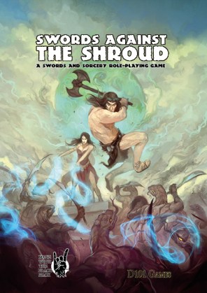 Swords Against the Shroud limited edition cover by Jon Hodgson