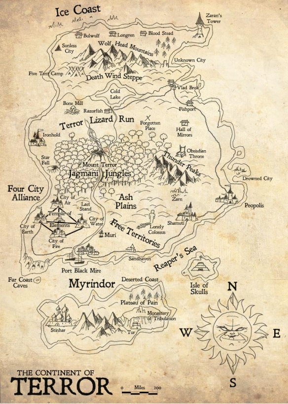 The Continent of Terror map by John Ossoway