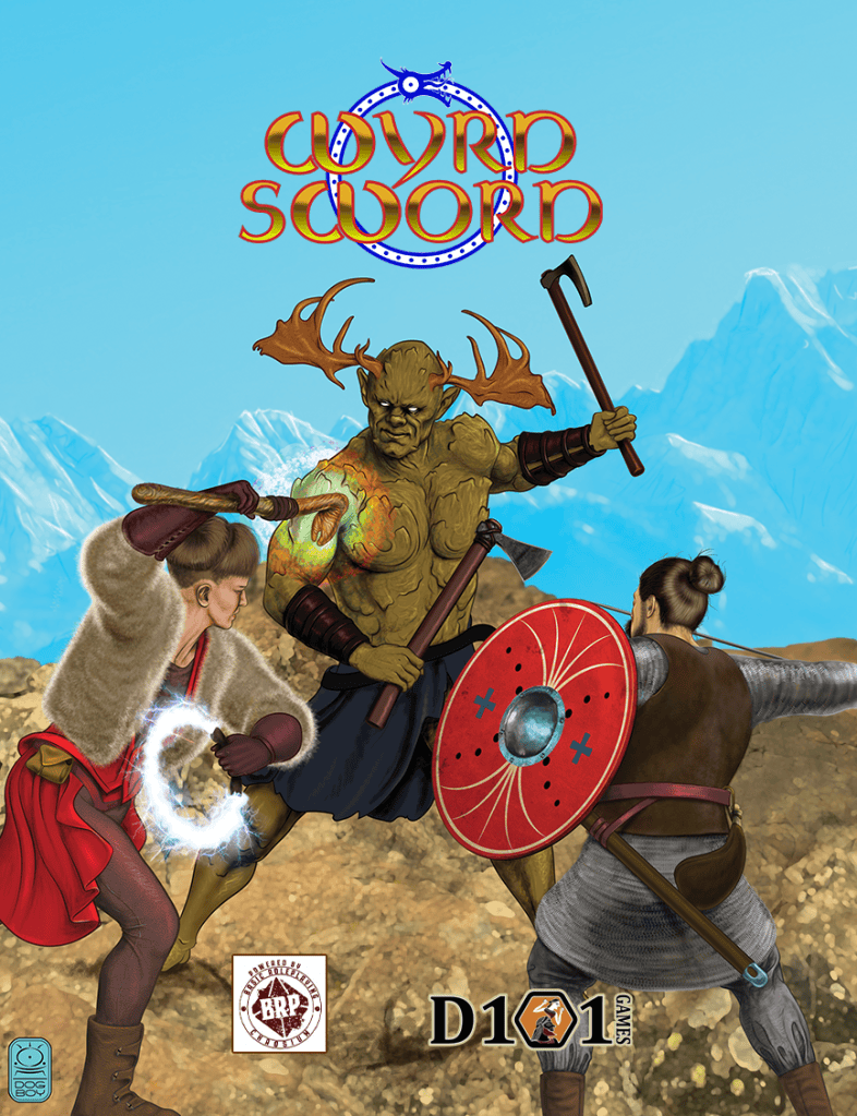 Dan Barker's cover for Wyrd Sword, a Roleplaying Game